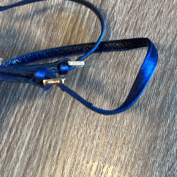 Authentic Gucci Blue Satin with Swarovski Crystal Sandals/Heels (Mismatch) - Picture 12 of 16